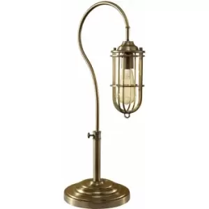 image of Loops - Table Lamp Lamp Cage Alter Height Dark Antique Brass LED E27 60W