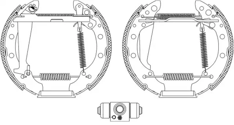Image of FERODO FMK424 Brake Set, drum brakes with wheel brake cylinder Aluminium Brake Set,drum brakes (3859)
