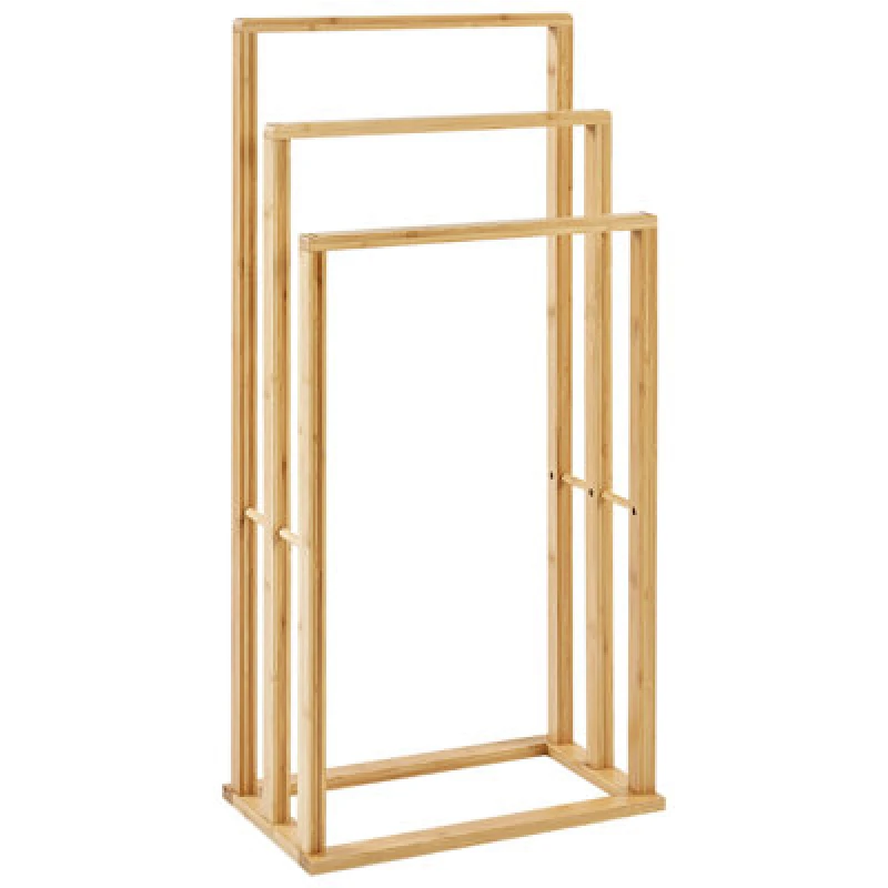 Image of Beliani Towel Stand Tupelo Bamboo Light Brown