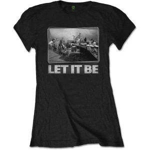 Image of The Beatles - Let It Be Studio Womens Large T-Shirt - Black