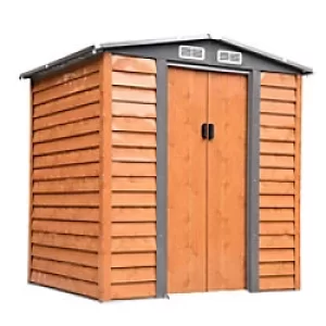 image of OutSunny Garden Storage Shed 845-171 Brown 2010 x 1970 x 1600 mm