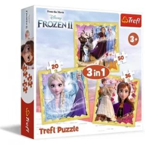 image of 3 in 1 Frozen 2 Jigsaw Puzzle