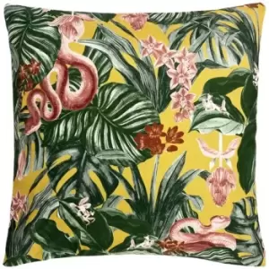 Image of Furn Medinilla Square Outdoor Cushion Cover (One Size) (Mustard Yellow)