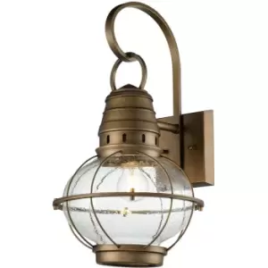 Image of Elstead Lighting - Elstead Kichler Bridgepoint Outdoor Wall Lantern Natural Brass, IP44