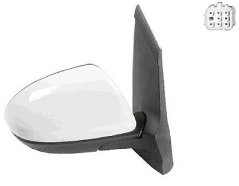 Image of VAN WEZEL 2741808 Wing mirror * HAGUS * Right, Heatable, primed Outside Mirror (50)