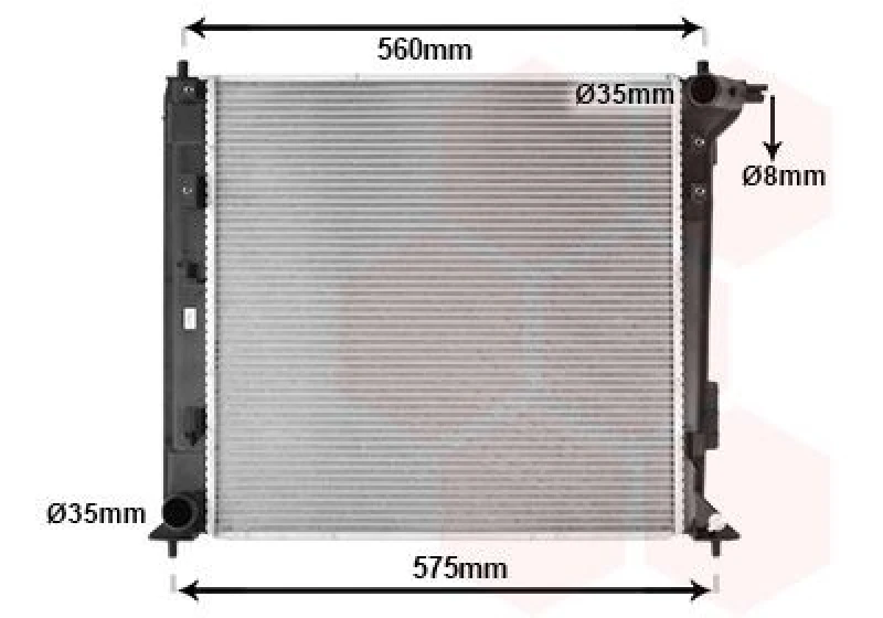 Image of VAN WEZEL Engine radiator VAN WEZEL 82012742