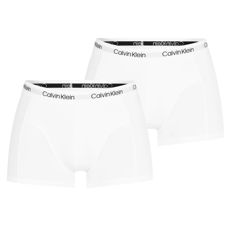 Image of Calvin Klein 365 2 Pack Trunks Wht/Wht 100 male X Small