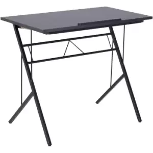 image of Zennor Tilting Computer & Craft Desk - Black