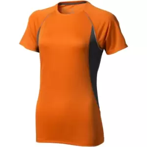 Elevate Womens/Ladies Quebec Short Sleeve T-Shirt (XS) (Orange/Anthracite)