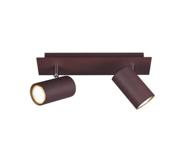 Image of Marley Modern 2 Light Twin Ceiling Spotlight Rusty