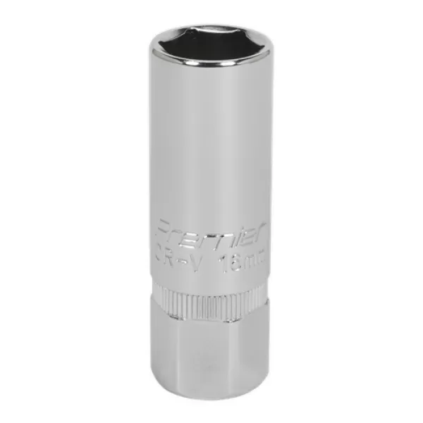 Image of Genuine SEALEY S12SP10 Spark Plug Socket 16mm 1/2Sq Drive