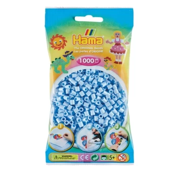Image of Hama - 1000 Beads in Bag (Pastel Ice Blue)