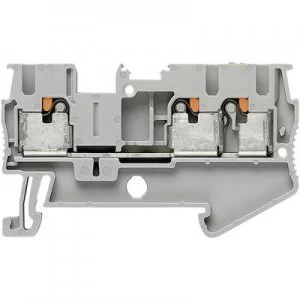 Image of Push In three wire terminals PIT TWIN PT 25 TWIN Phoenix Contact Grey