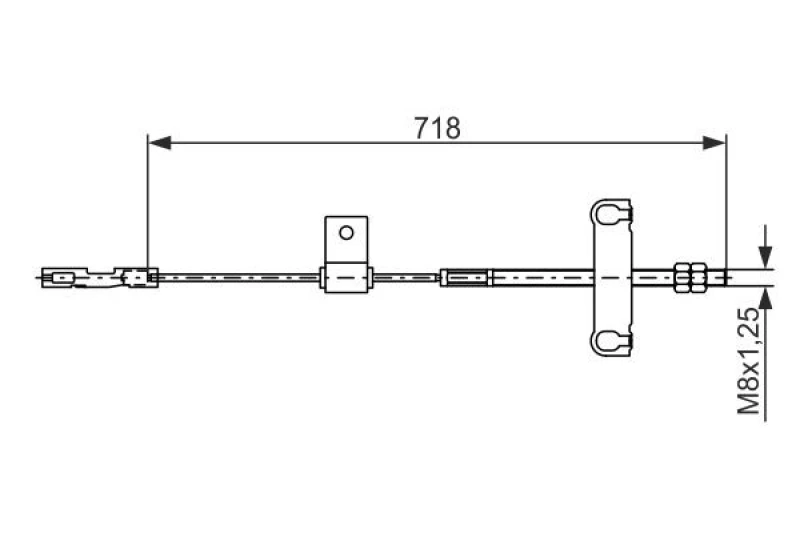 Image of Bosch 1 987 482 877 Brake Cable 718mm Cable,parking brake (124)