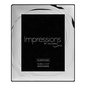 image of 6" x 8" - Impressions Silver Plated Photo Frame with Swirl