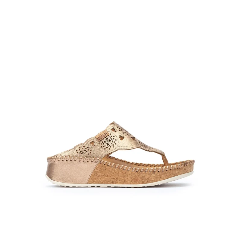 Image of Pikolinos Marina W1C Leather Womens Comfort Sandals - Champagne - Size:UK 8-8.5