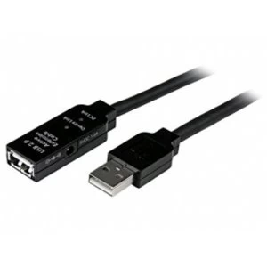 Image of StarTech 10m Active USB 2.0 Extension Cord Cable MF 10m