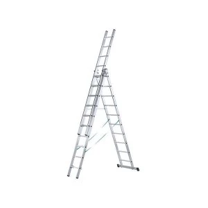 Image of Zarges Skymaster Trade Combination Ladder 3-Part 3 x 12 Rungs