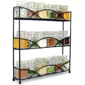 Image of 3 Tier Herb & Spice Rack Black M&amp;W