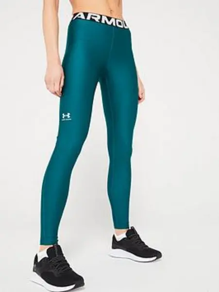 image of Under Armour Womens Training Heat Gear Authentics Legging - Blue/White