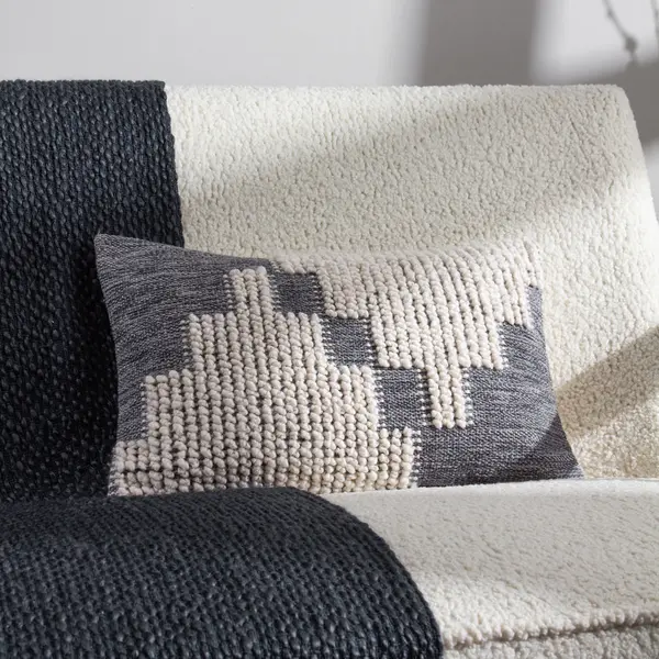 image of Himal Woven Knot Cushion Dusk, Dusk / 30 x 50cm / Polyester Filled