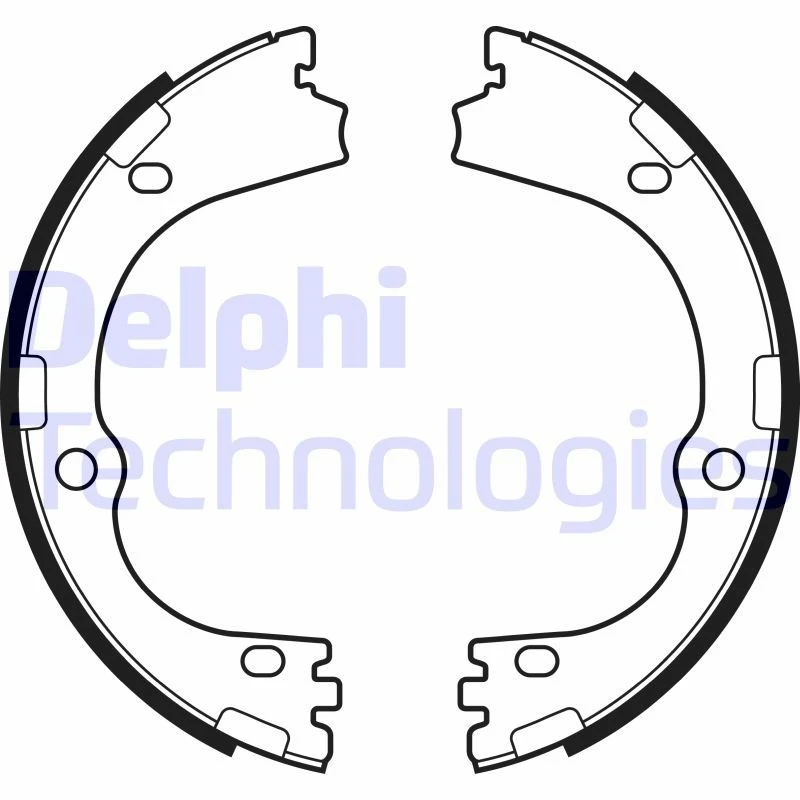 Image of DELPHI Handbrake shoes DELPHI LS2166