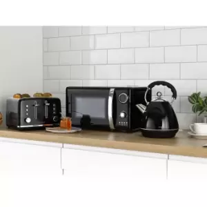 Image of Daewoo SDA2425DS Kensington 1.7L Pyramid Kettle, 4 Slice Toaster & 20L Digital Microwave Bundle