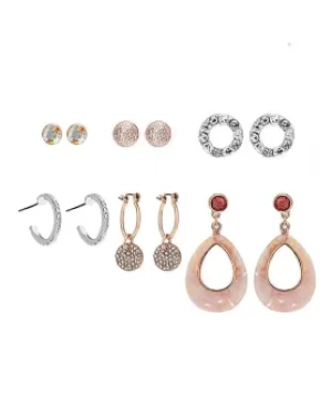 image of Mood Rose Gold Plated Pink Mix Earrings