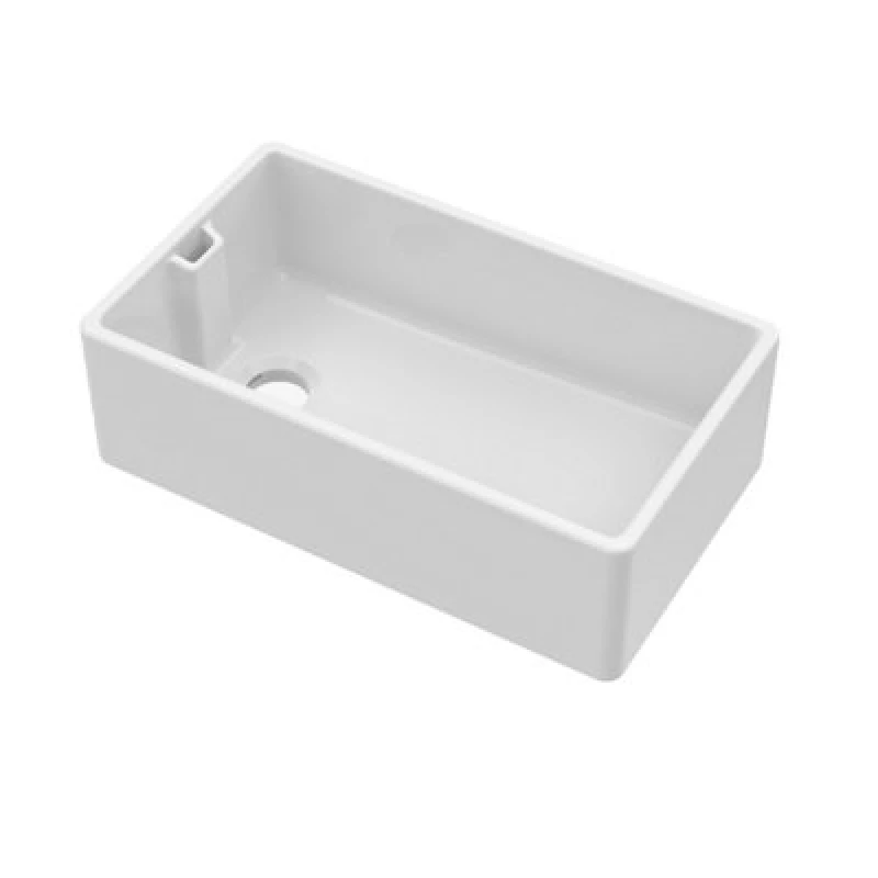 Image of Balterley Single Bowl Belfast Kitchen Sink with Overflow 795 x 460 x 245mm White