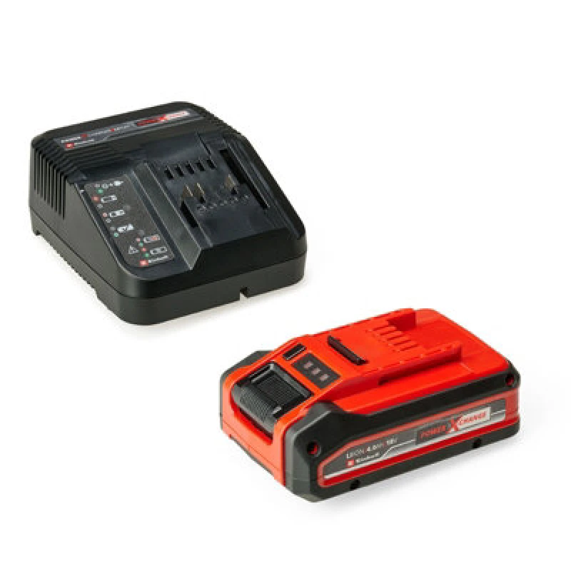 Image of Einhell Genuine PXC 18v Cordless Slim Plus Li-ion Battery 4ah and Charger 4512159 Battery Amp Hours: 4ah