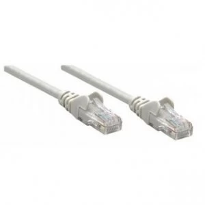 image of Intellinet Network Patch Cable Cat6 10m Grey Copper U/UTP PVC RJ45 Gold Plated Contacts Snagless Booted Polybag