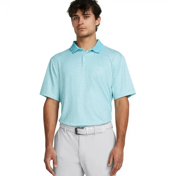 image of Under Armour Perf 3.0 Printed Polo SKY Blue/White - S