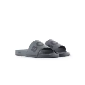 Image of BOSS Medium Grey Sean Slides