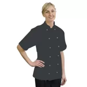 Image of BonChef Adults Danny Short Sleeved Chef Jacket (S) (Black)