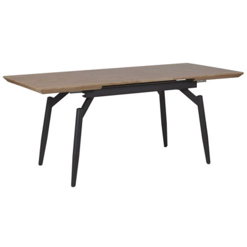 Image of Beliani Extending Dining Table Barbosa Dark Brown 140/180 Cm 80 Cm