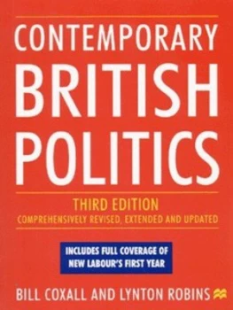 Image of Contemporary British Politics by W. N Coxall and L. J Robins Book