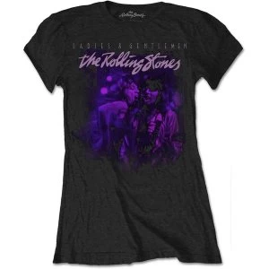 Image of The Rolling Stones - Mick & Keith Together Womens Medium T-Shirt - Black