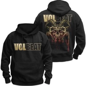 image of Volbeat - Bleeding Crown Skull Unisex Large Pullover Hoodie - Black