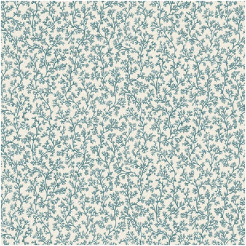 Image of Holden Decor Aqua Blue Botanical Coral Wallpaper Branch Leaf Pattern Cream Background