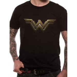 Wonder Woman Movie - Main Logo Mens Small T-Shirt - Black