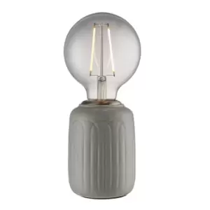 Image of Table Lamp - Thyme Glaze & Satin Nickel Plate - 40W E27 GLS - Base Only