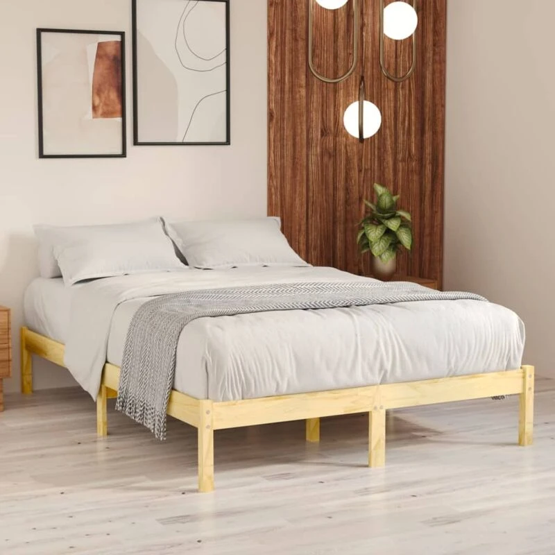 Image of VIDAXL Bed Frame without Mattress Solid Wood Small Double vidaXL 8720286762134