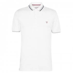 image of Guess Grady Polo Shirt - True White TWHT