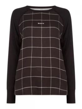 DKNY Long sleeve reworked pyjama top Black