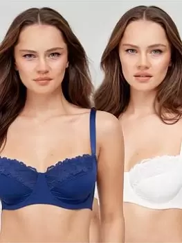 Image of DORINA Kelsea 2pk Non-padded Wired-bra - Multi, Size 32Dd, Women