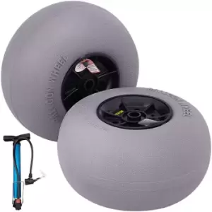 Image of Beach Balloon Wheels, 13' Replacement Sand Tires, tpu Cart Tires for Kayak Dolly, Canoe Cart and Buggy w/ Free Air Pump, 2-Pack - Vevor