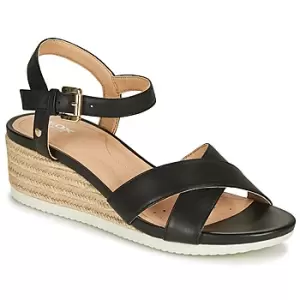 Image of Geox D ISCHIA CORDA womens Sandals in Black,4,6,7.5