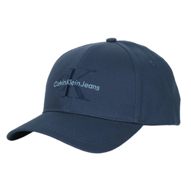 Image of Calvin Klein Jeans Monogram Embroidered Cap - Blue Blue One Size