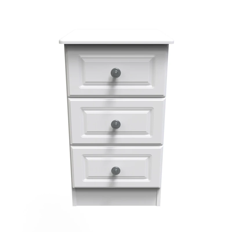 Image of Ready Assembled 2 U Kendal 3 Drawer Bedside Cab(Ready Assembled) White