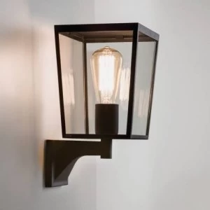 Image of 1 Light Outdoor Wall Lantern Textured Black IP44, E27